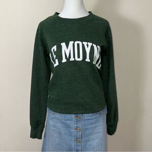 RED SHIRT S LE MOYNE Gear Winter Green White Graphic Crew Pullover Sweatshirt
